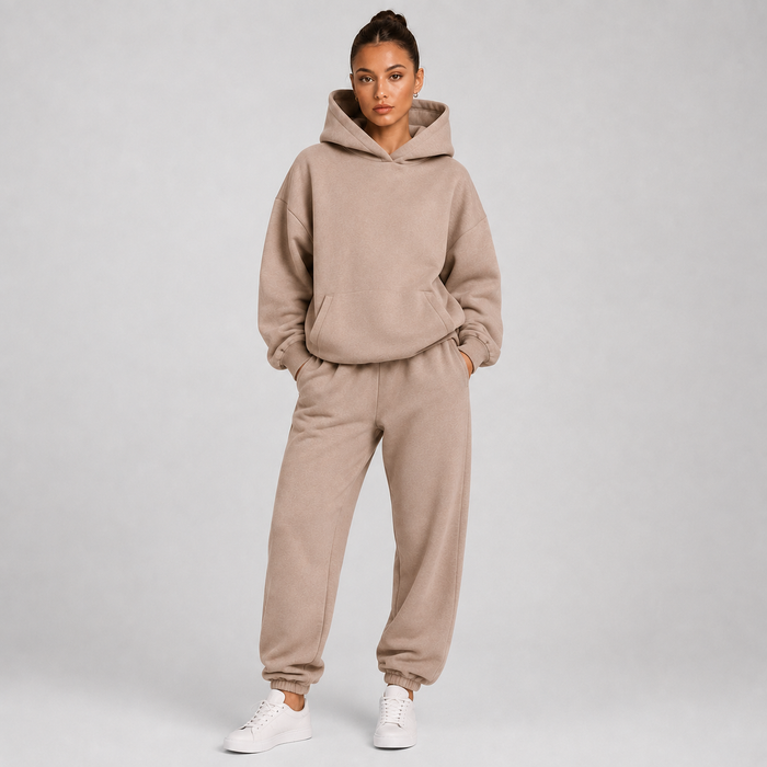 Women's Oversized Tracksuit Set with Hoodie and Joggers