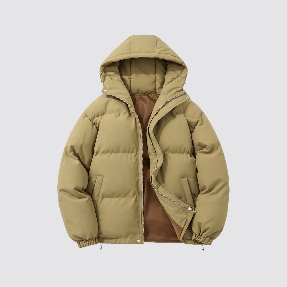 Rowenfield hooded puffer jacket - khaki - product