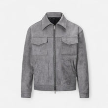 Men's Faux Suede Jacket with Relaxed Fit