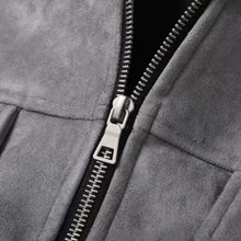 Men's Faux Suede Jacket with Relaxed Fit
