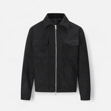 Men's Faux Suede Jacket with Relaxed Fit
