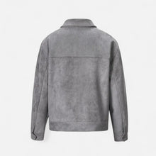 Men's Faux Suede Jacket with Relaxed Fit