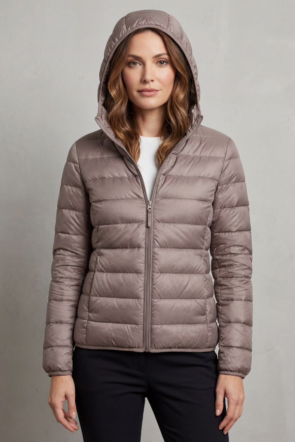 Women's Hooded Puffer Jacket – Lightweight & Packable