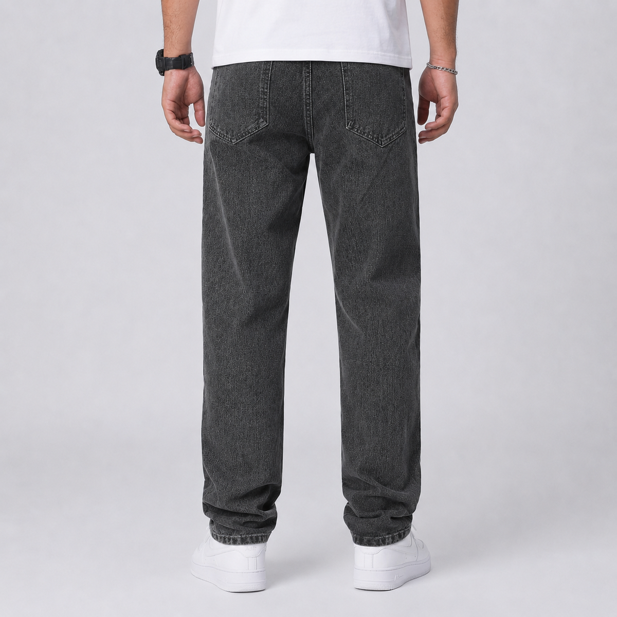 Men's Loose-Fit Wide-Leg Stretch Jeans