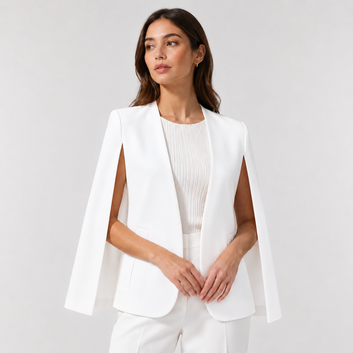Women's Open-Front Cape-Sleeve Blazer