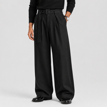 Men's Pleated Straight Leg Dress Pants