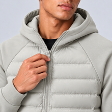 Rowenfield Men's Hooded Down Jacket with Quilted Panels — product view 11
