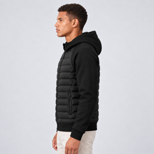 Rowenfield Men's Hooded Down Jacket with Quilted Panels — product view 3
