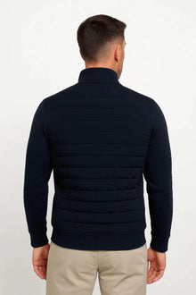 Men's Hybrid Quilted Jacket with Knit Sleeves