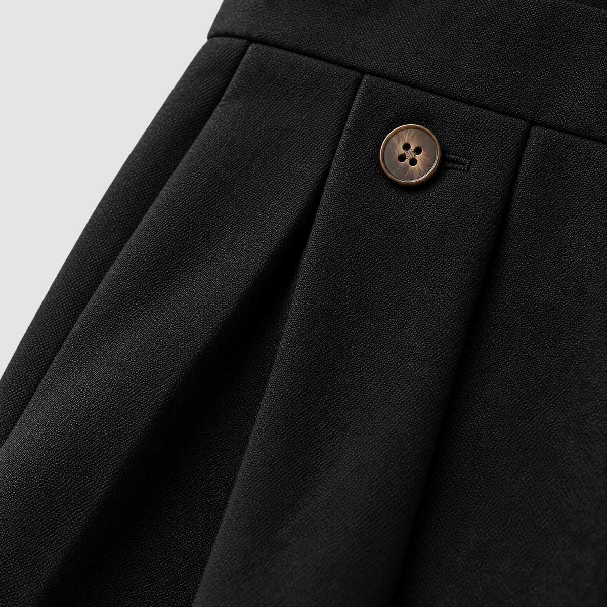 Rowenfield wide leg trousers - Black - fabric close-up