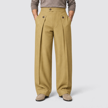 Rowenfield wide leg trousers - Khaki - frontaal