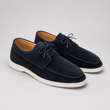 Rowenfield Men's Moccasin Shoes Suede-Look Lace-Up