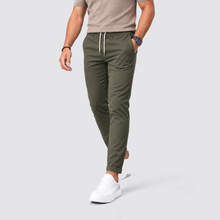 Rowenfield drawstring trousers - Dark Green - walking