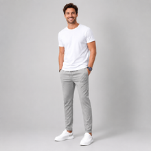 Rowenfield Men's Slim Fit Drawstring Trousers with Tapered Leg