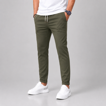 Rowenfield Men's Slim Fit Drawstring Trousers with Tapered Leg