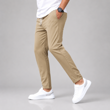 Rowenfield Men's Slim Fit Drawstring Trousers with Tapered Leg