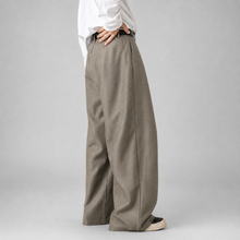 Rowenfield Men's Wide Leg Trousers Pleated High Waist Tailored