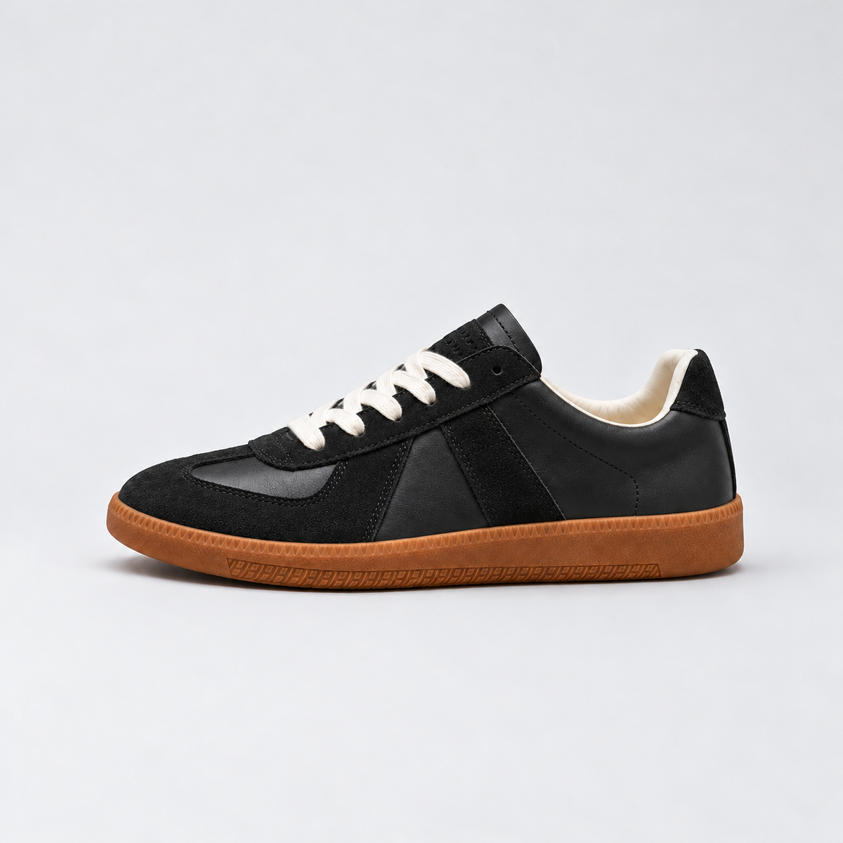 Rowenfield Men's Comfort Lace-Up Lightweight Casual Sneakers Black studio product photo 14