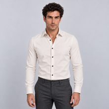 Rowenfield Men's Wrinkle-Free Formal Shirt – Beige – front