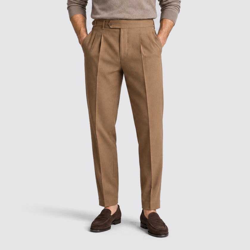 Rowenfield Men's Tailored Fit Trousers – Brown – 03