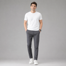 Rowenfield Men's Slim Fit Stretch Pants with Straight Leg  studio product photo