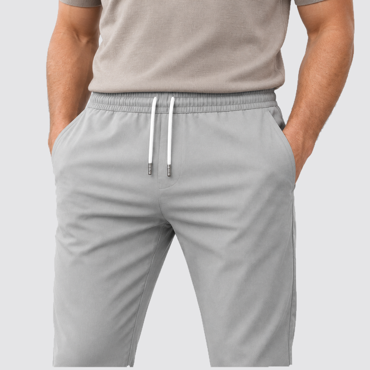 Rowenfield drawstring trousers - gray - waist