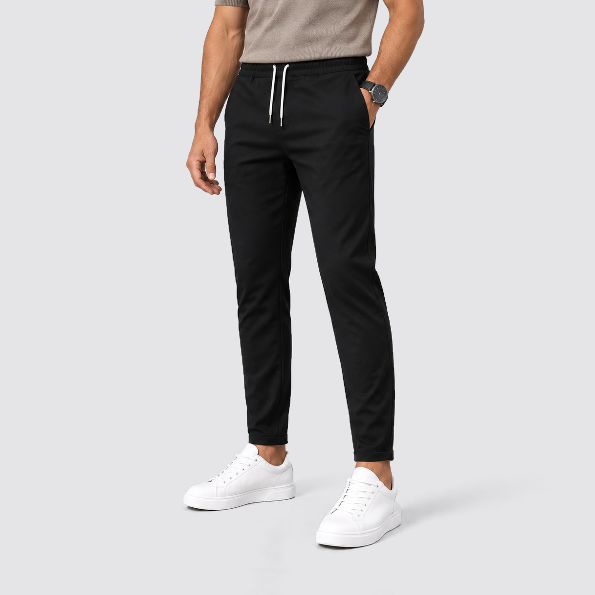 Rowenfield drawstring trousers - Black - hero