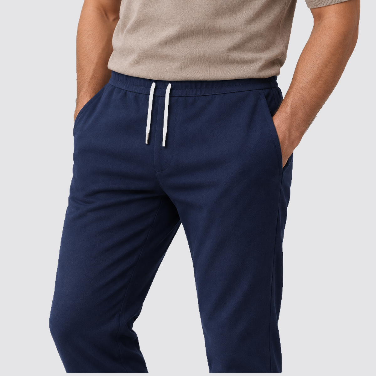 Rowenfield drawstring trousers - Navy Blue - waist
