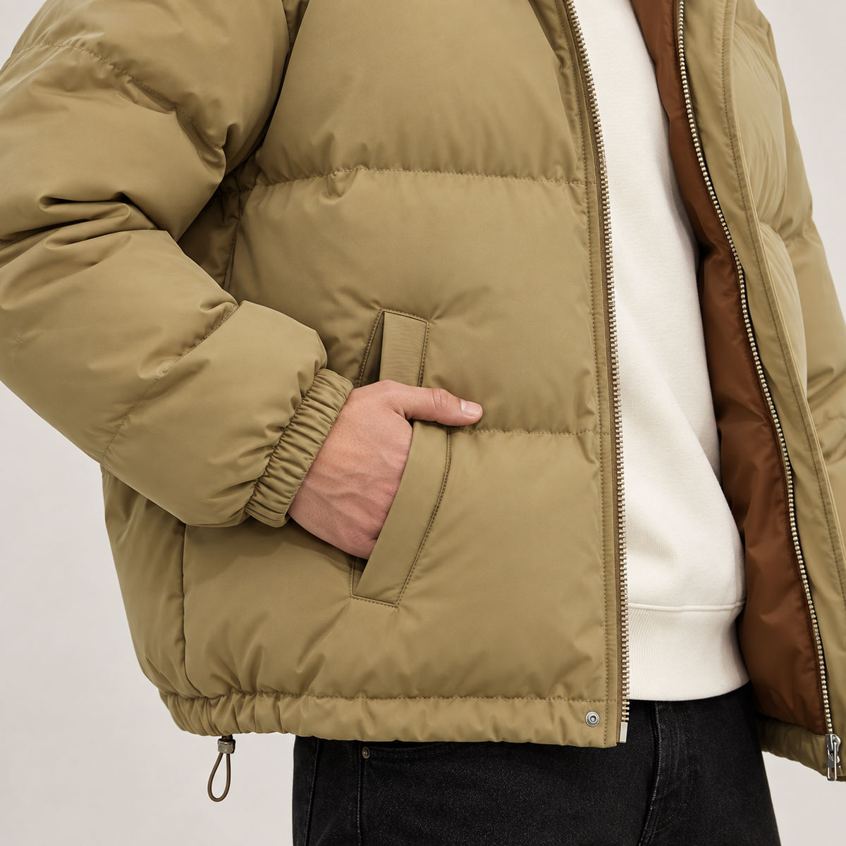 Rowenfield Unisex Hooded Cotton Puffer Jacket  studio product photo