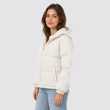 Rowenfield hooded puffer jacket - off-white - side